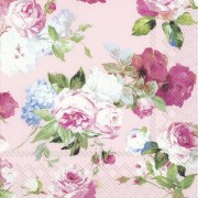 Popierinės servetėlės IHR SCARLETT, 33x33 cm, rožinės