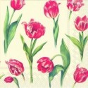 Popierinės servetėlės "Tulpės", 33x33 cm