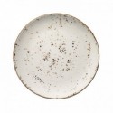 Balta raštuota porcelianinė lėkštė Bonna GRAIN, 21 cm