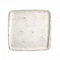 Balta kvadratinė raštuota porcelianinė lėkštė Bonna GRAIN, 27x25 cm