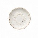 Balta raštuota porcelianinė lėkštutė po puodeliu Bonna GRAIN, 16 cm