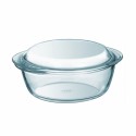 Apvali stiklinė kepimo forma su dangčiu Pyrex Essentials, 2,3 l