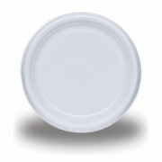 Vienkartinės plastikinės baltos lėkštės Vispack 100 vnt., 20 cm **