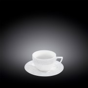 Porcelianinis puodelis su lėkštute kavai Wilmax JULIA WL-880107/6C*, 90 ml