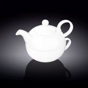 Porcelianinis puodelis 340ml su arbatinuku 375ml Wilmax