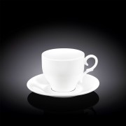 Porcelianinių puodelių su lėkštutėmis rinkinys Wilmax, 220 ml