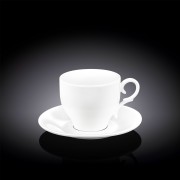 Porcelianinis puodelis su lėkštute Wilmax, 220 ml